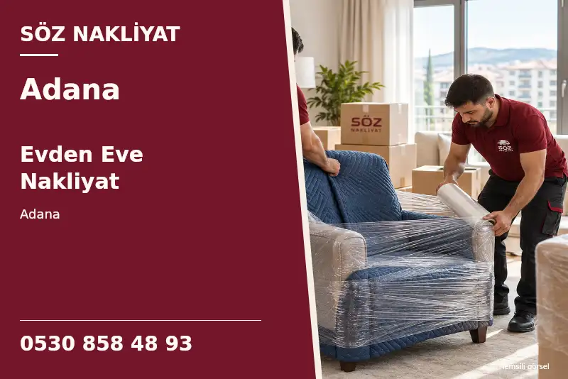 Adana Evden Eve Nakliyat — Adana — Söz Nakliyat — 0530 858 48 93; temsili görsel