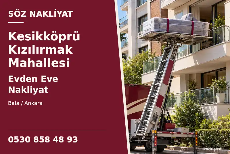 Kesikköprü Kızılırmak Mahallesi Evden Eve Nakliyat — Bala / Ankara — Söz Nakliyat — 0530 858 48 93; temsili görsel