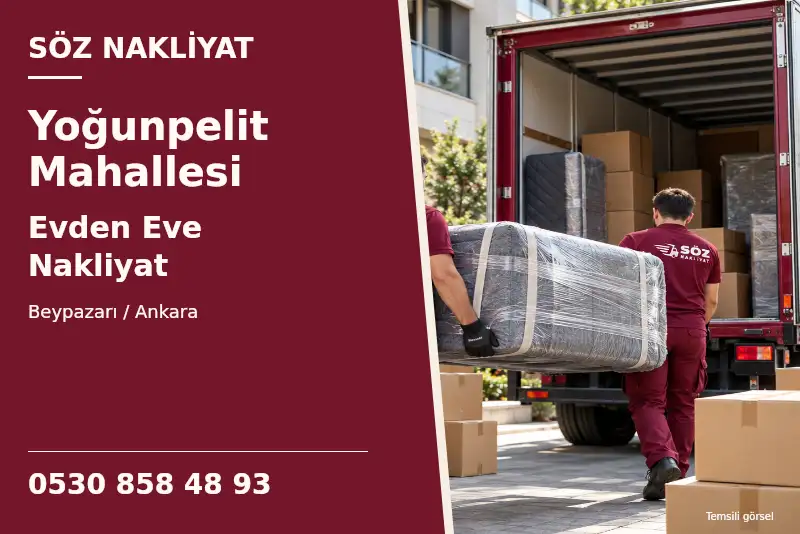 Yoğunpelit Mahallesi Evden Eve Nakliyat — Beypazarı / Ankara — Söz Nakliyat — 0530 858 48 93; temsili görsel