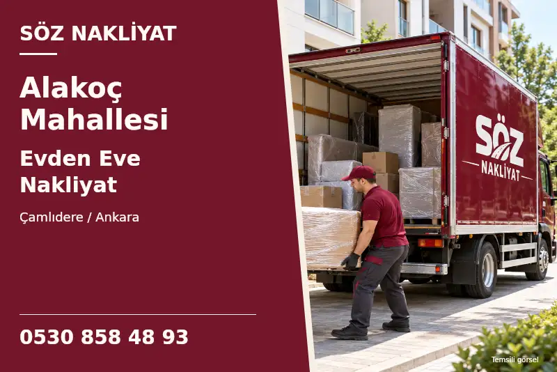 Alakoç Mahallesi Evden Eve Nakliyat — Çamlıdere / Ankara — Söz Nakliyat — 0530 858 48 93; temsili görsel