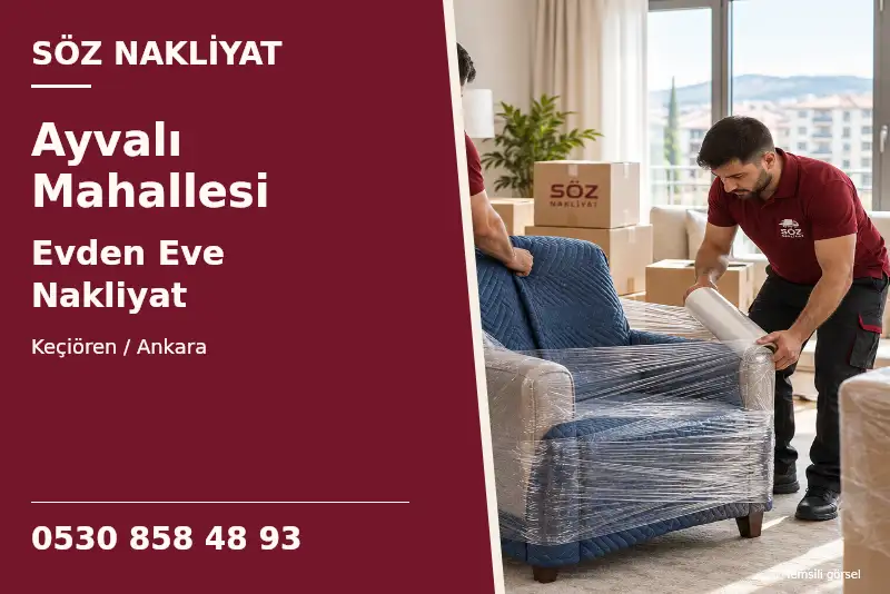 Ayvalı Mahallesi Evden Eve Nakliyat — Keçiören / Ankara — Söz Nakliyat — 0530 858 48 93; temsili görsel