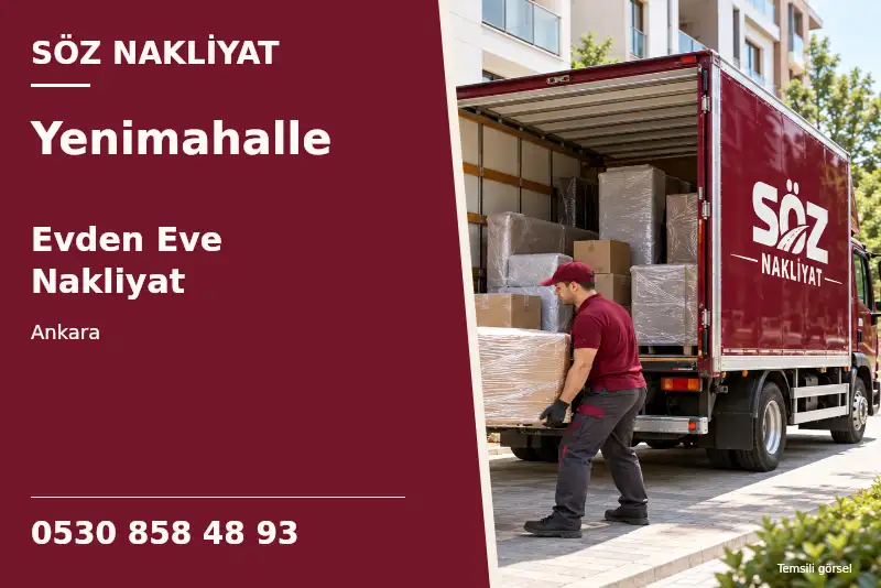 Yenimahalle Evden Eve Nakliyat — Ankara — Söz Nakliyat — 0530 858 48 93; temsili görsel