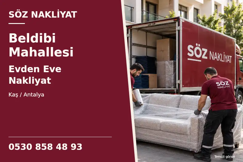 Beldibi Mahallesi Evden Eve Nakliyat — Kaş / Antalya — Söz Nakliyat — 0530 858 48 93; temsili görsel