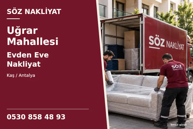 Uğrar Mahallesi Evden Eve Nakliyat — Kaş / Antalya — Söz Nakliyat — 0530 858 48 93; temsili görsel