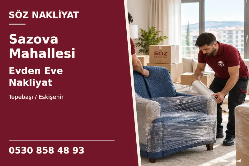 Sazova Mahallesi Evden Eve Nakliyat — Tepebaşı / Eskişehir — Söz Nakliyat — 0530 858 48 93; temsili görsel