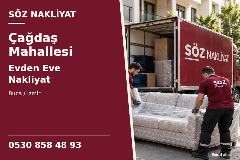 Çağdaş Mahallesi Evden Eve Nakliyat — Buca / İzmir — Söz Nakliyat — 0530 858 48 93; temsili görsel