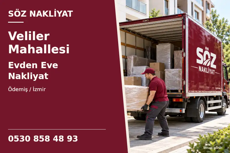 Veliler Mahallesi Evden Eve Nakliyat — Ödemiş / İzmir — Söz Nakliyat — 0530 858 48 93; temsili görsel