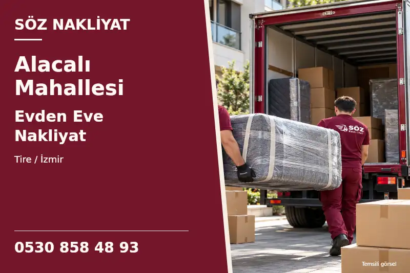 Alacalı Mahallesi Evden Eve Nakliyat — Tire / İzmir — Söz Nakliyat — 0530 858 48 93; temsili görsel