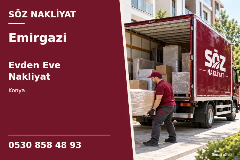 Emirgazi Evden Eve Nakliyat — Konya — Söz Nakliyat — 0530 858 48 93; temsili görsel