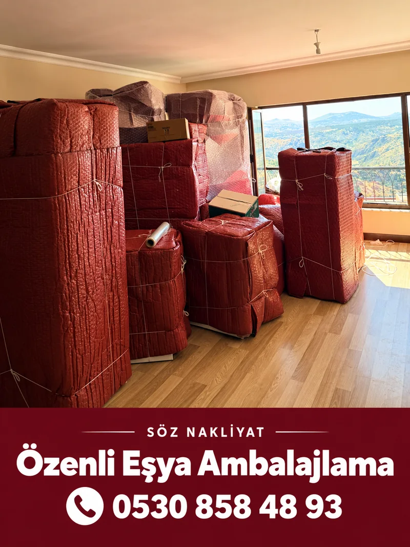 Özenli Eşya Ambalajlama — Söz Nakliyat tarafından paylaşılan çalışma fotoğrafı; 0530 858 48 93